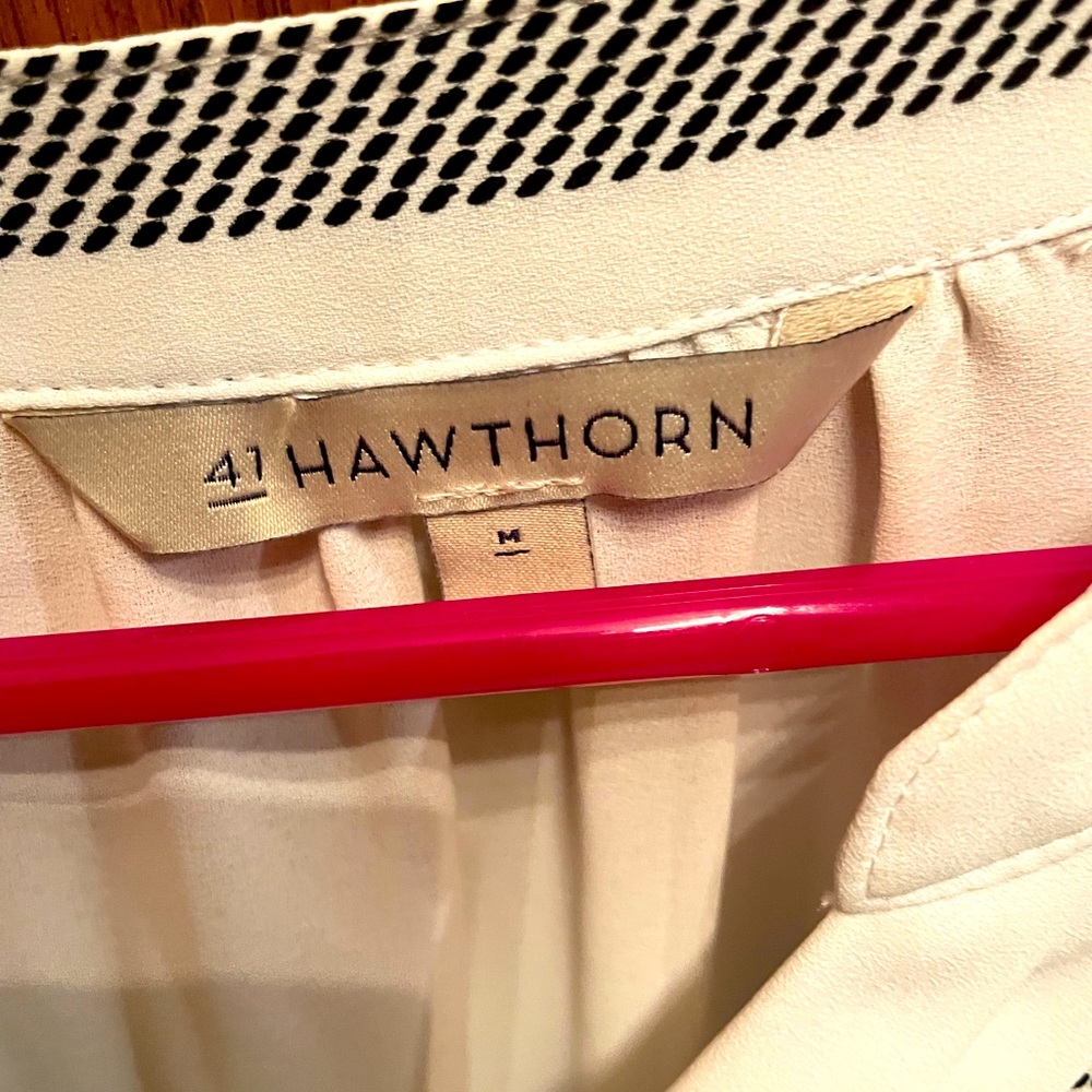 Black striped blouse NWOT